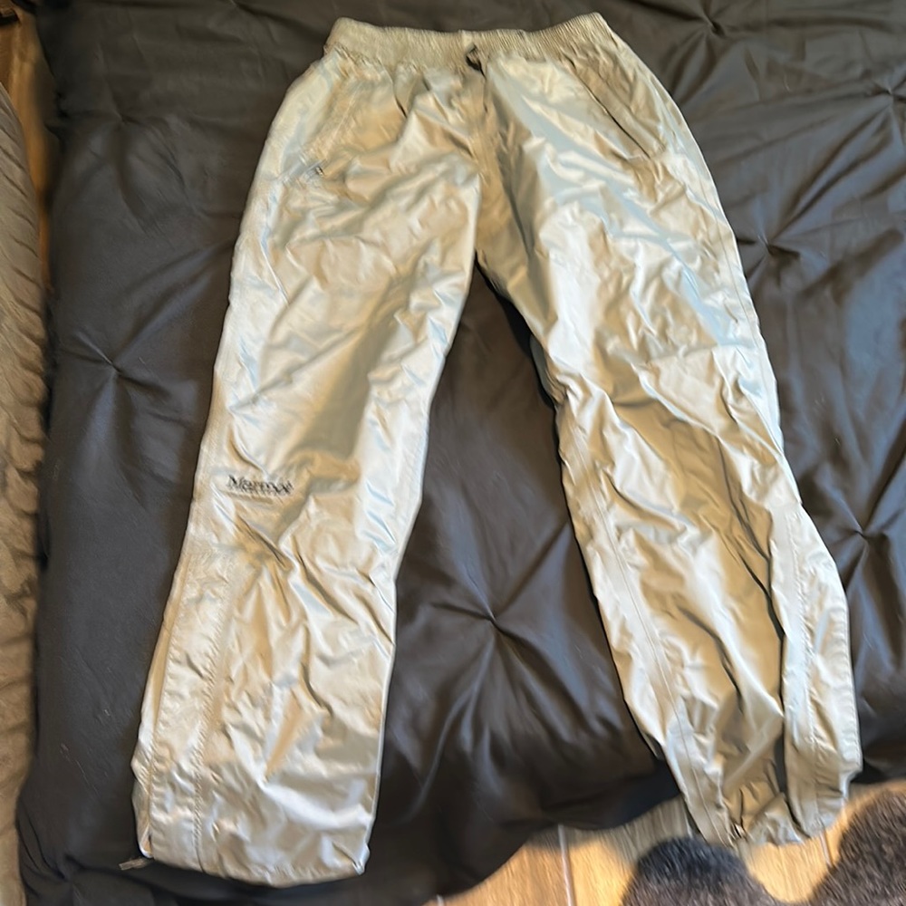 Marmot szS Gray Waterproof Rain Pants.  BinF